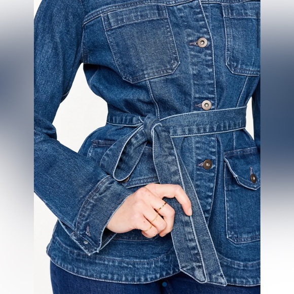 LIKE NEW!! Denim Belted Utility Jacket from Old Navy - Picture 3 of 8